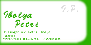 ibolya petri business card